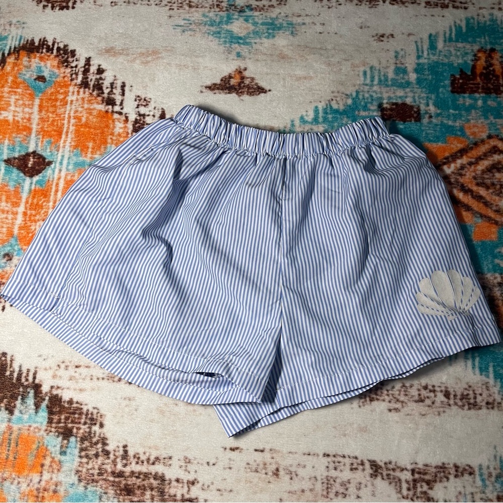 Blue Striped One of a Kind Women's Shorts